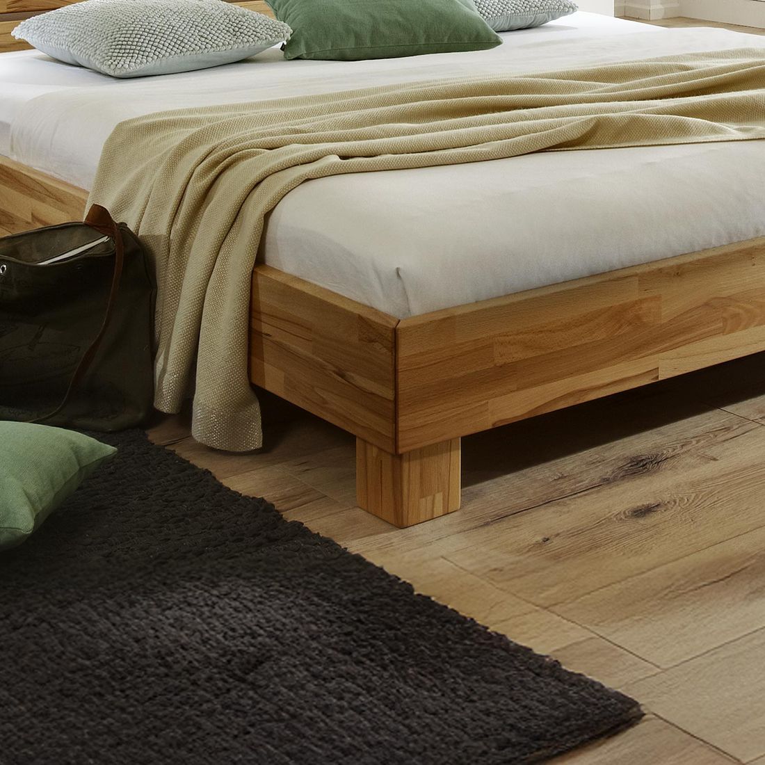Bett Marmore Buche Massivholz