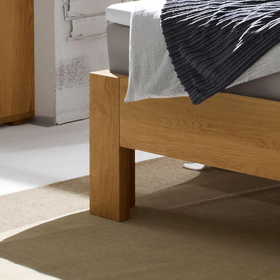 Boxspringbett Kingston Eiche Massivholz