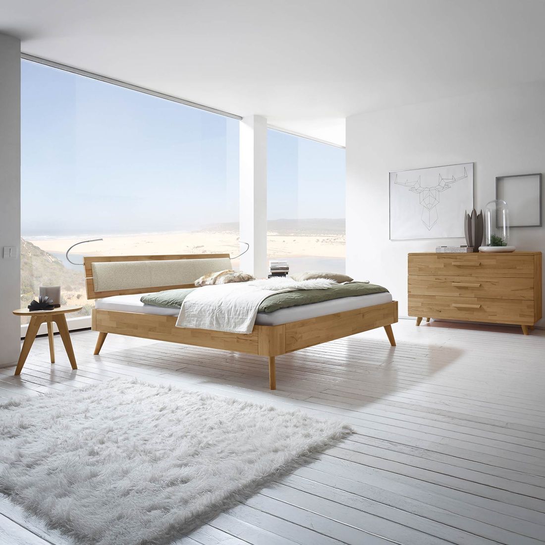 Bett Minoa Kernbuche Massivholz