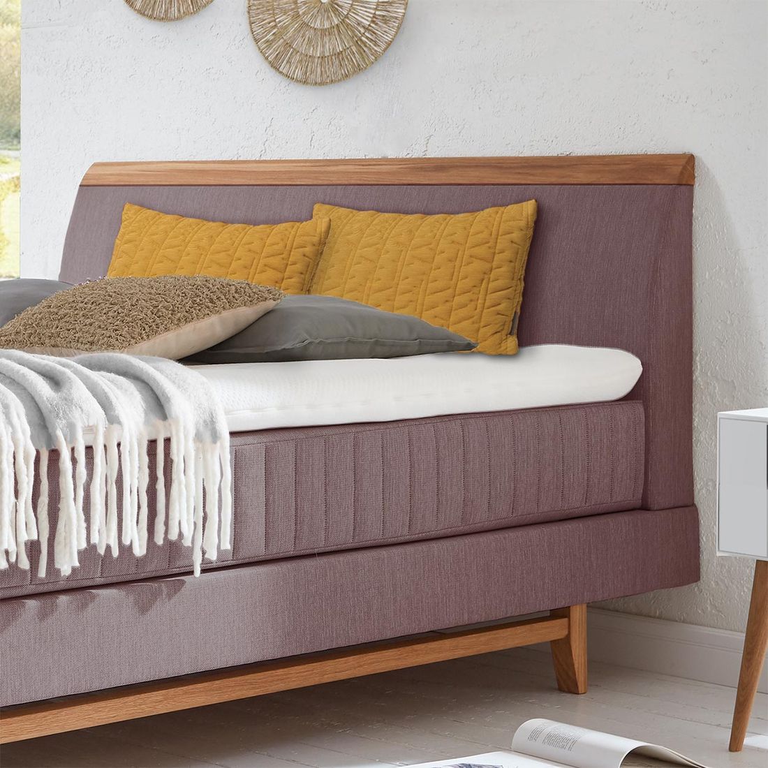 Boxspringbett Akela Eiche Webstoff