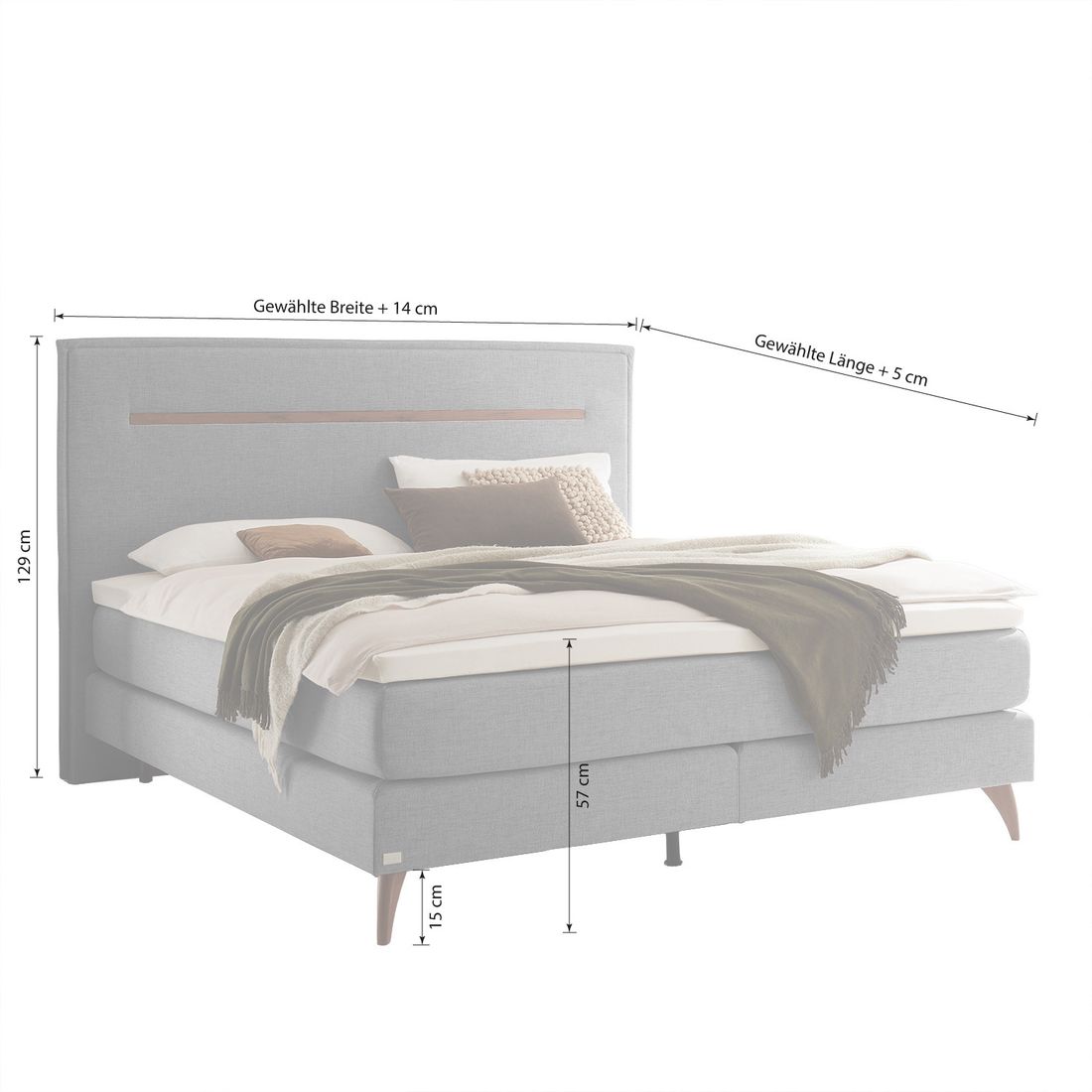 Boxspringbett Lorent Webstoff
