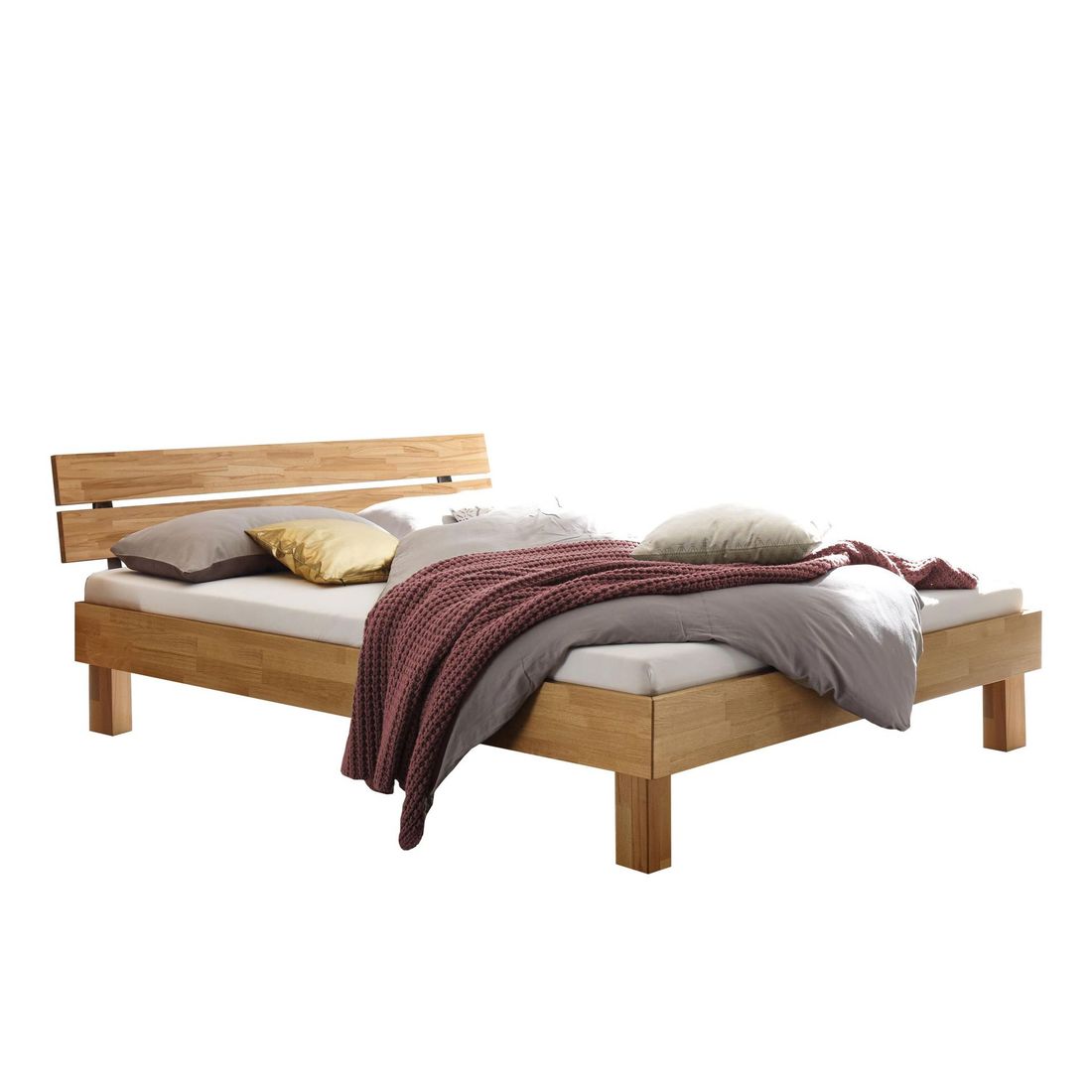 Bett Advira Kernbuche Massivholz