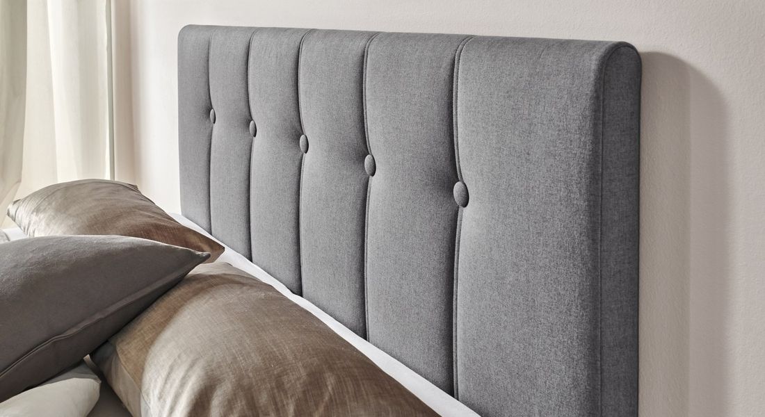 HOMELIV. Polsterbett Maliana Velours/Webstoff