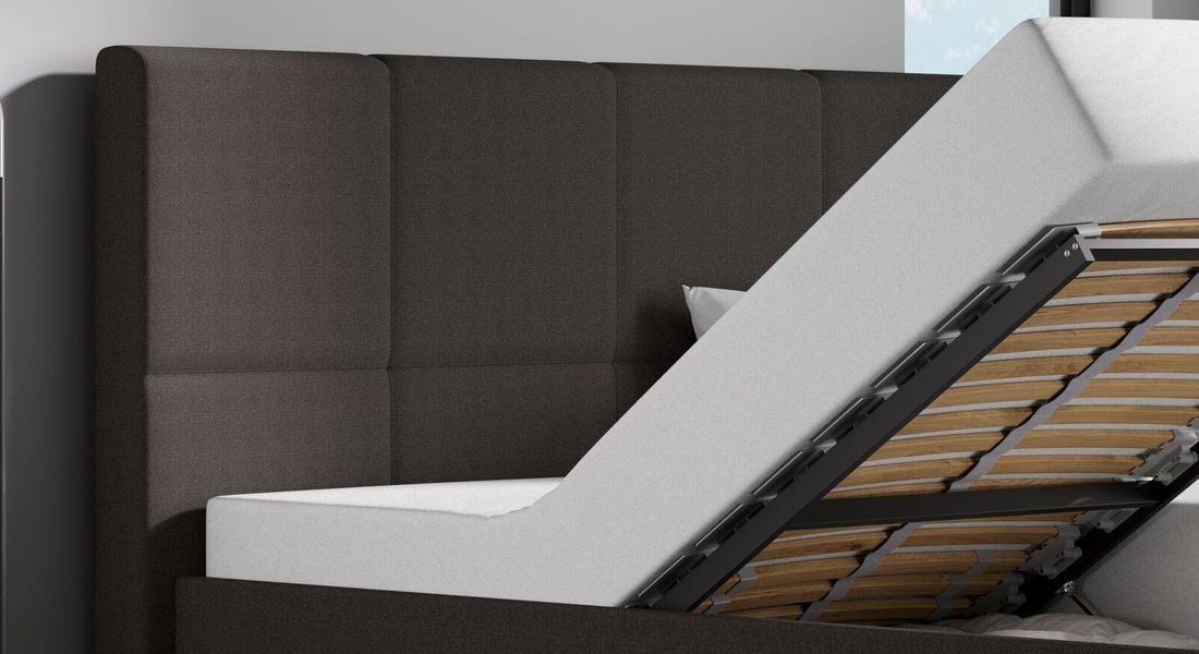 SCHLARAFFIA Polsterbett Chicago Komfort Microvelours mit Bettkasten und Lattenrost