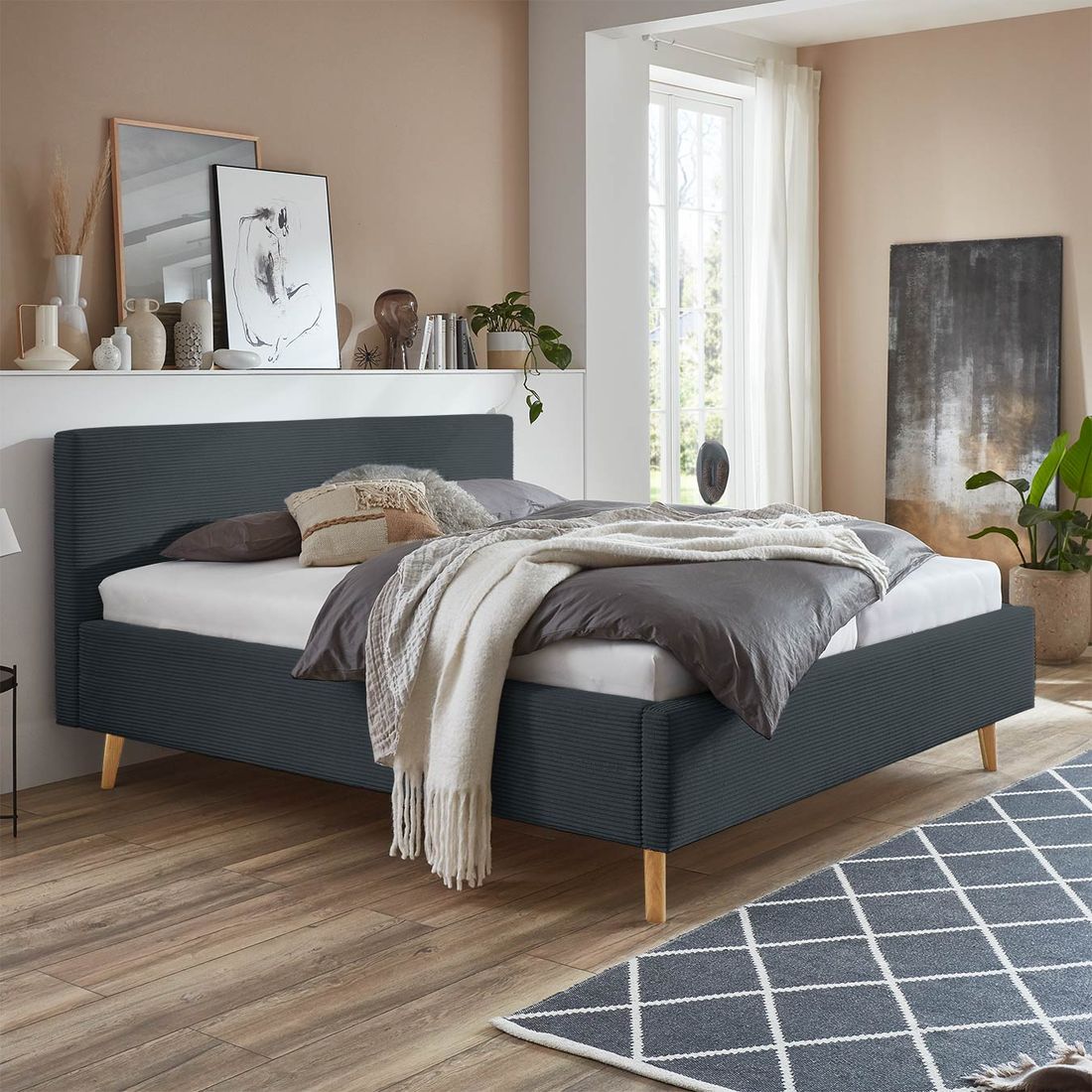 HOMELIV. Polsterbett Calypso Komfort Cord