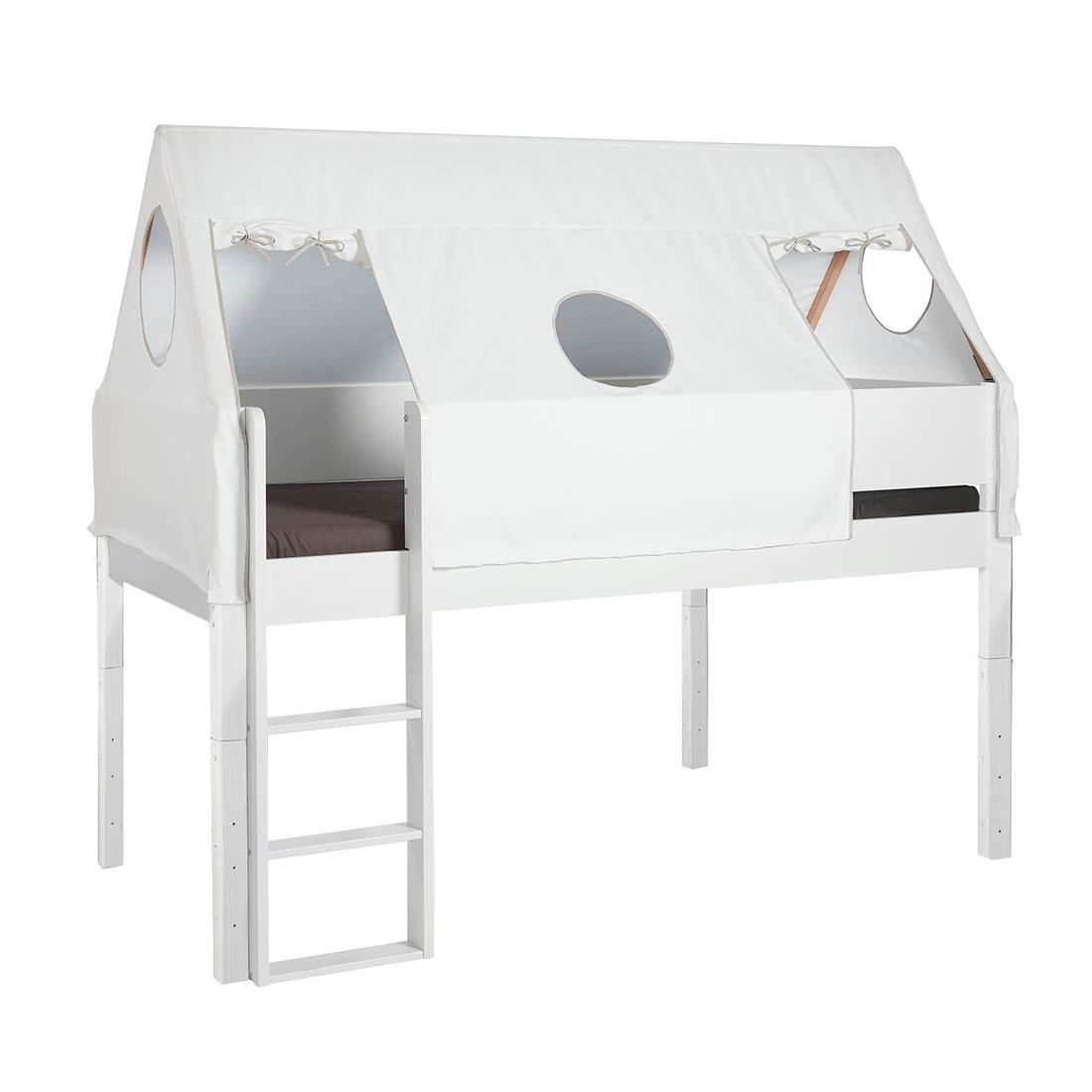Mini-Hochbett Kids Town Tipi Buche teilmassiv mit Lattenrost