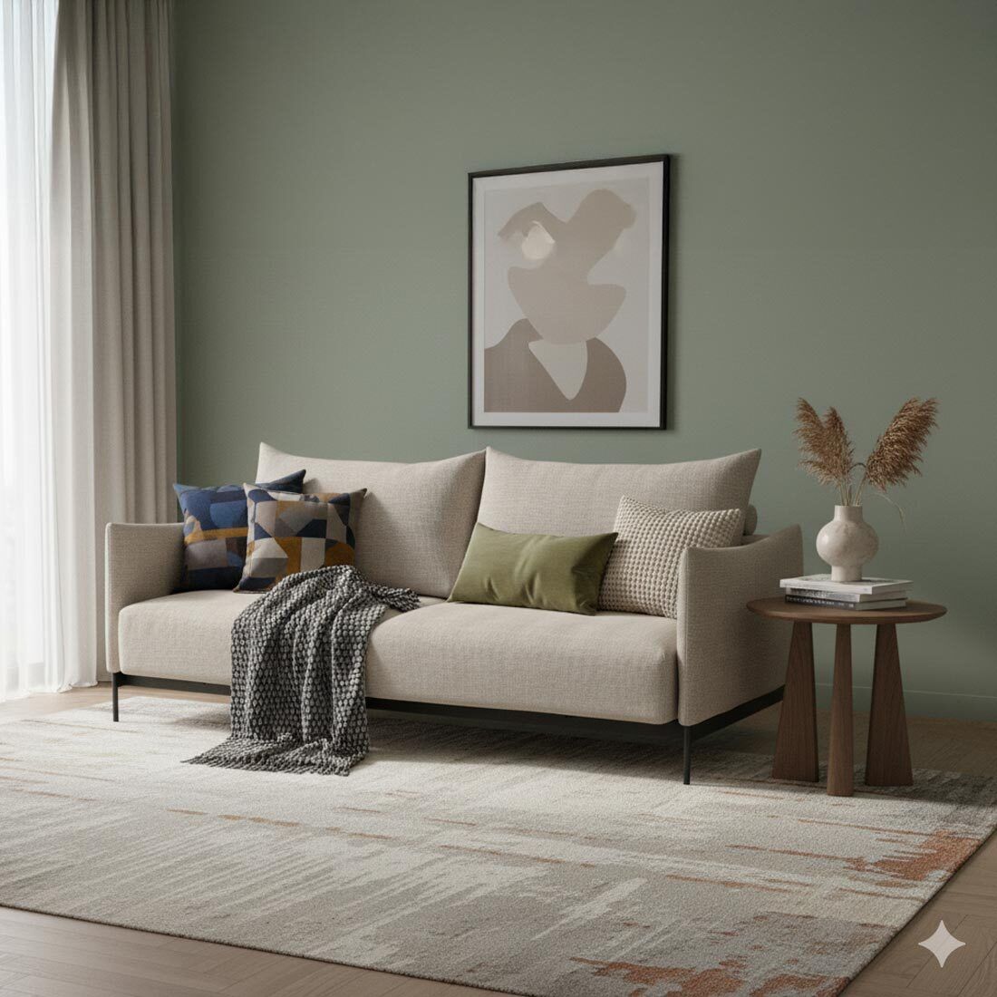 Schlafsofa Mulan Webstoff 225x110x94 cm