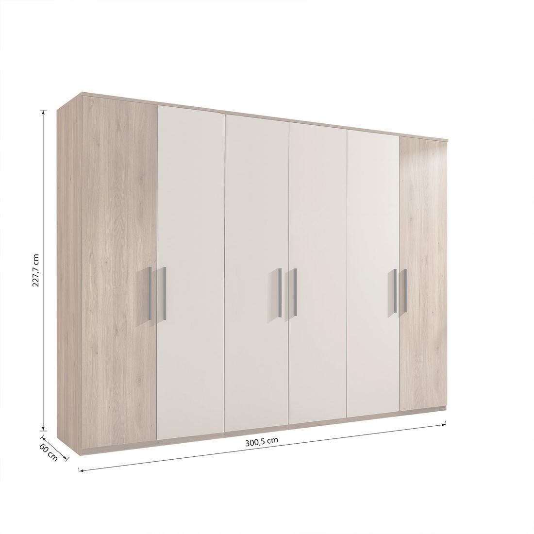 Drehtüren-Kleiderschrank Randers H 227,7cm