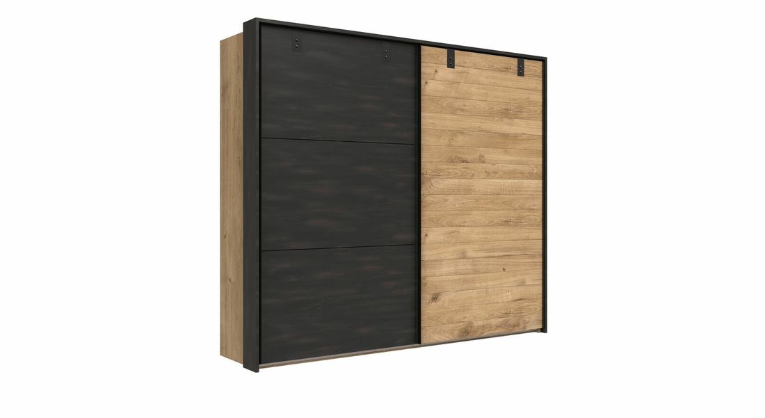 Schwebetüren-Kleiderschrank Mancos Eiche Dekor