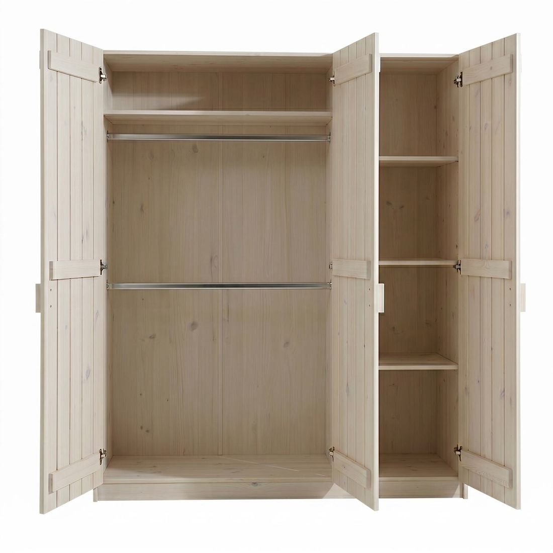 Drehtüren-Kleiderschrank Kids Paradise Kiefer Massivholz H 194cm