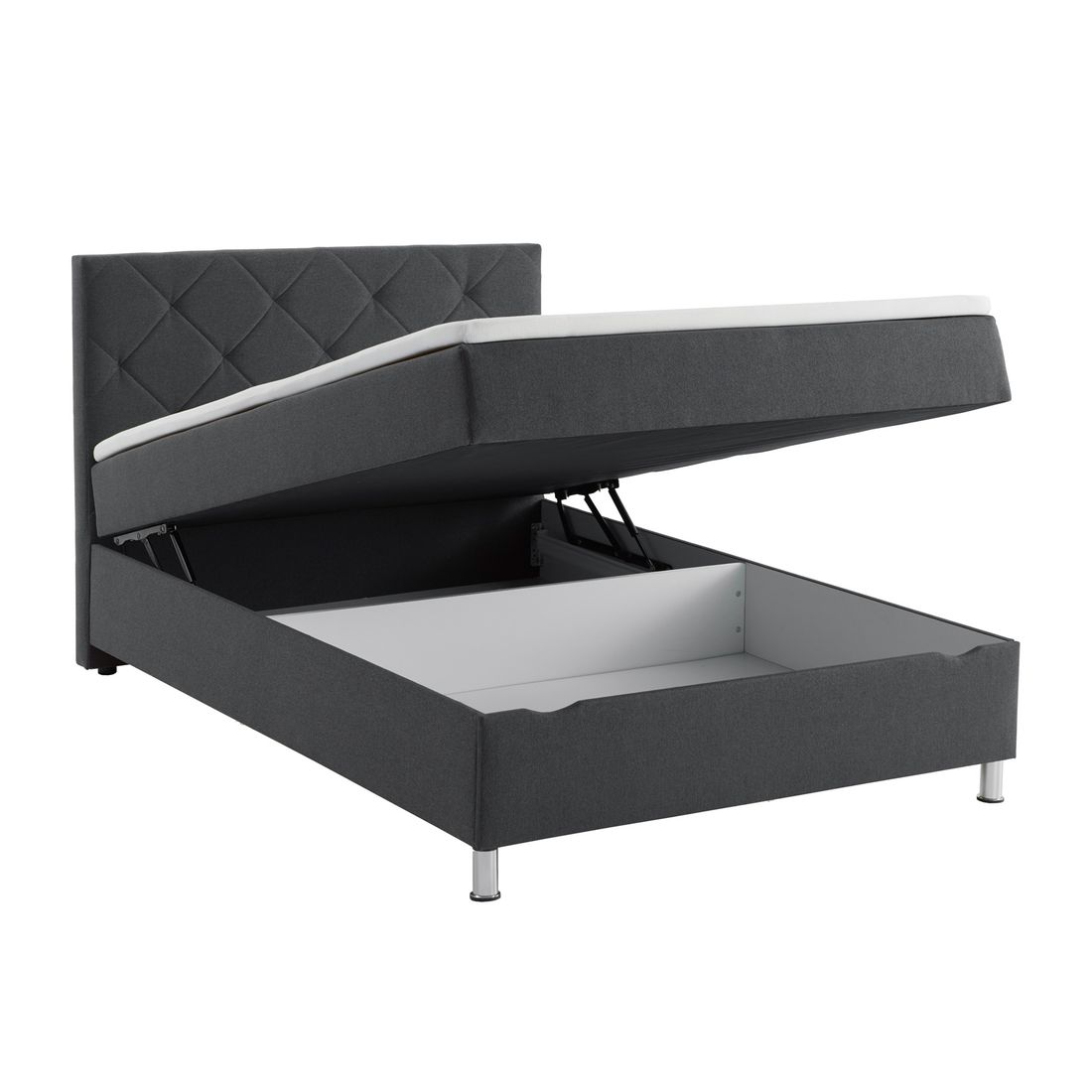Boxspringbett Arvin Webstoff mit Bettkasten
