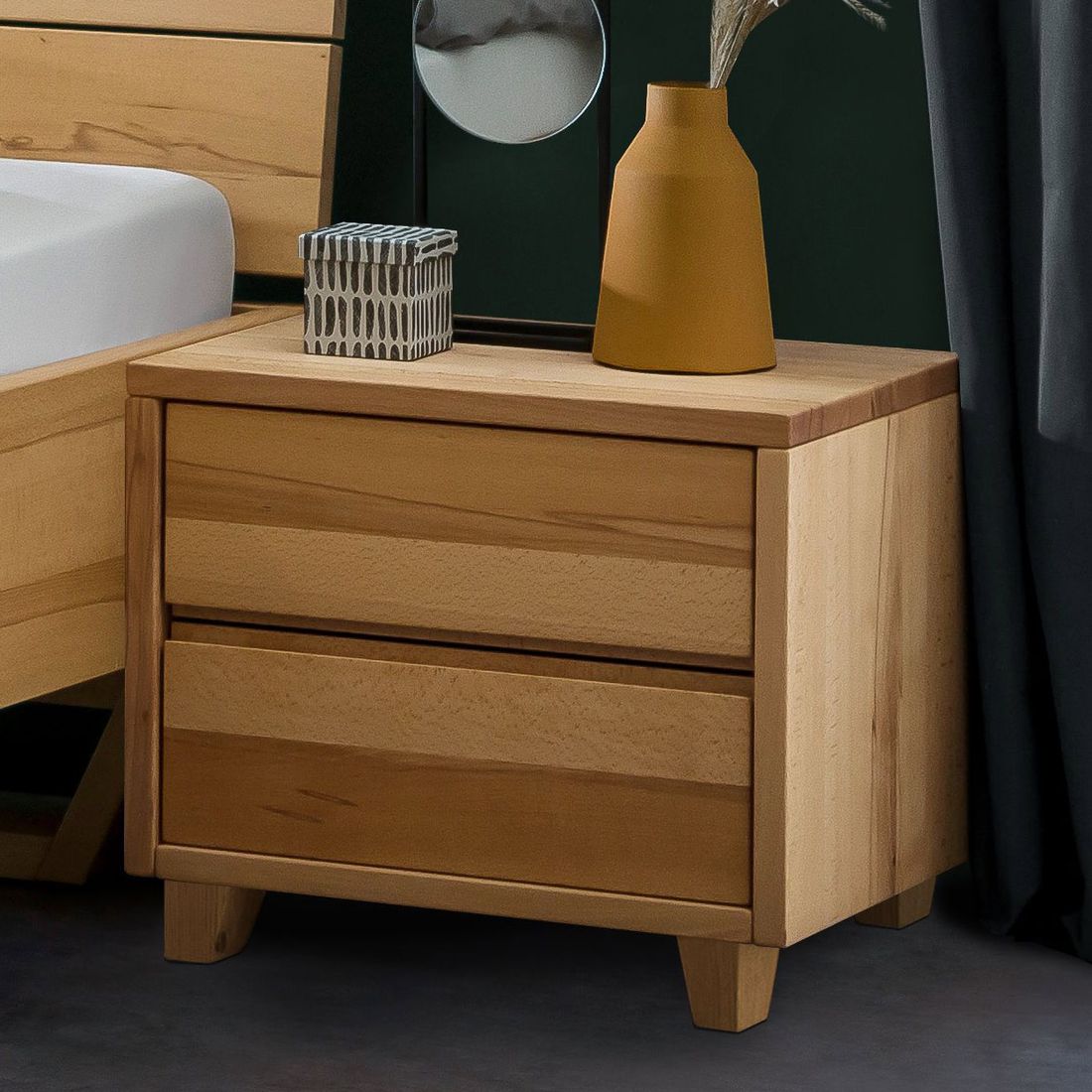 Nachttisch Grimar Wildbuche Massivholz H 48cm