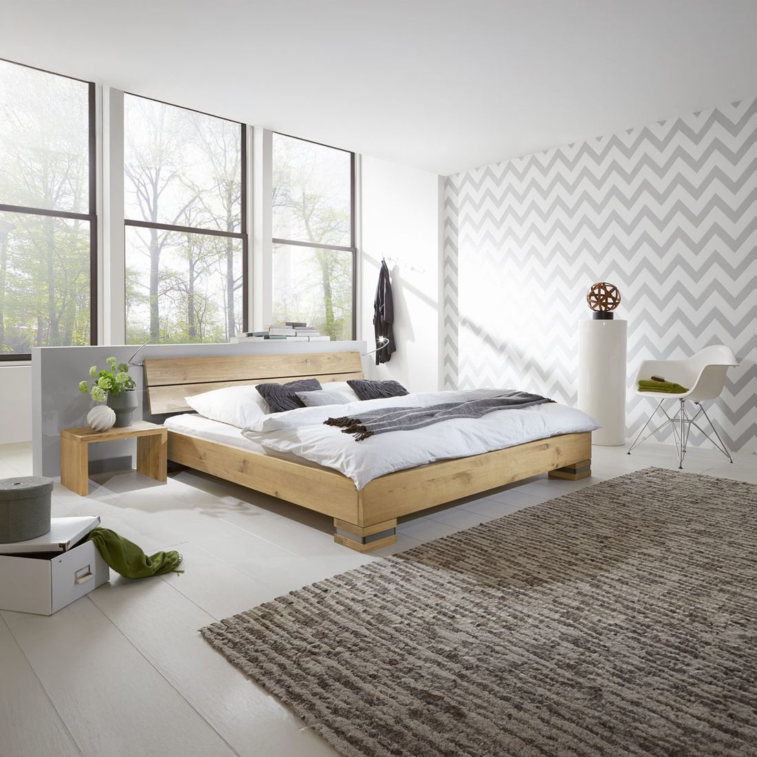 Bett Curada Wildeiche Massivholz