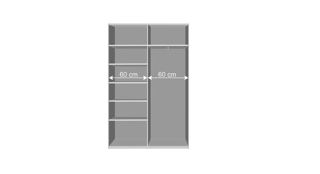 Schwebetüren-Kleiderschrank Nardo Eiche Dekor