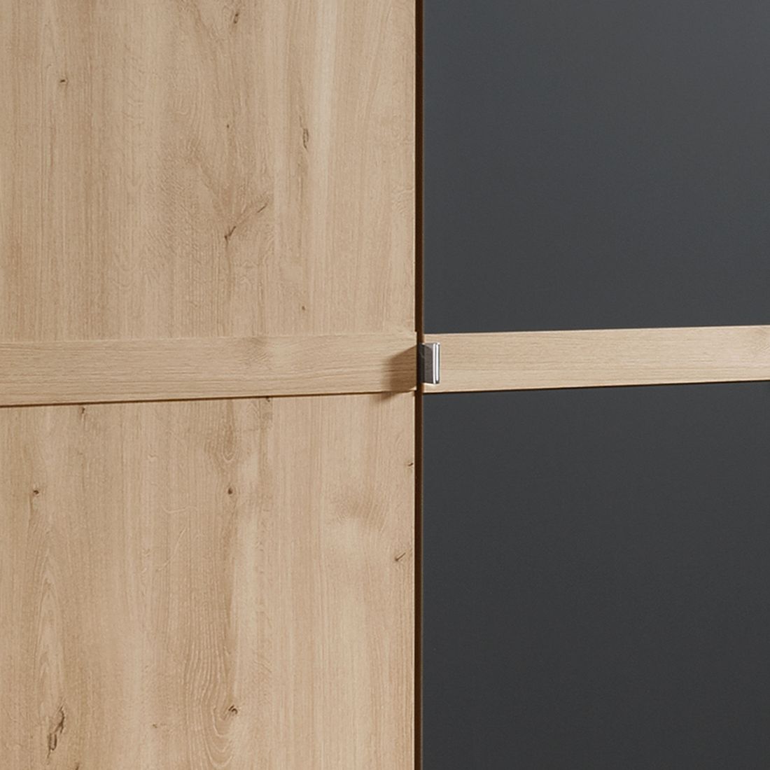 Drehtüren-Kleiderschrank Marizo Eiche Dekor H 216cm