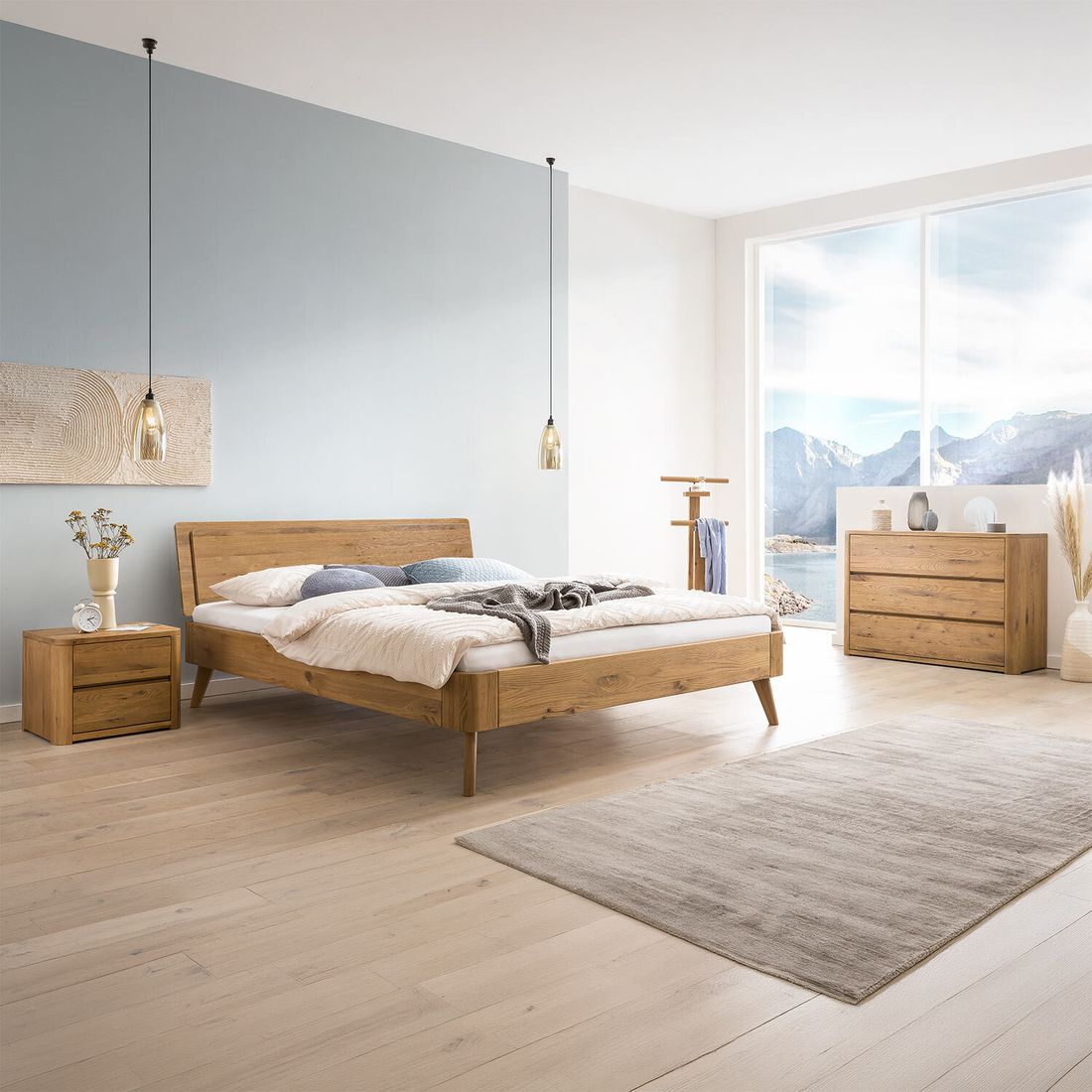 Bett Dosima Wildeiche Massivholz