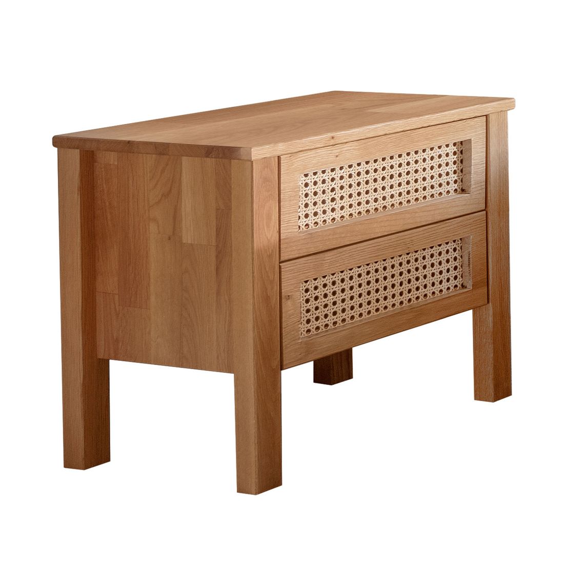Nachttisch Faye Eiche Massivholz H 45 cm