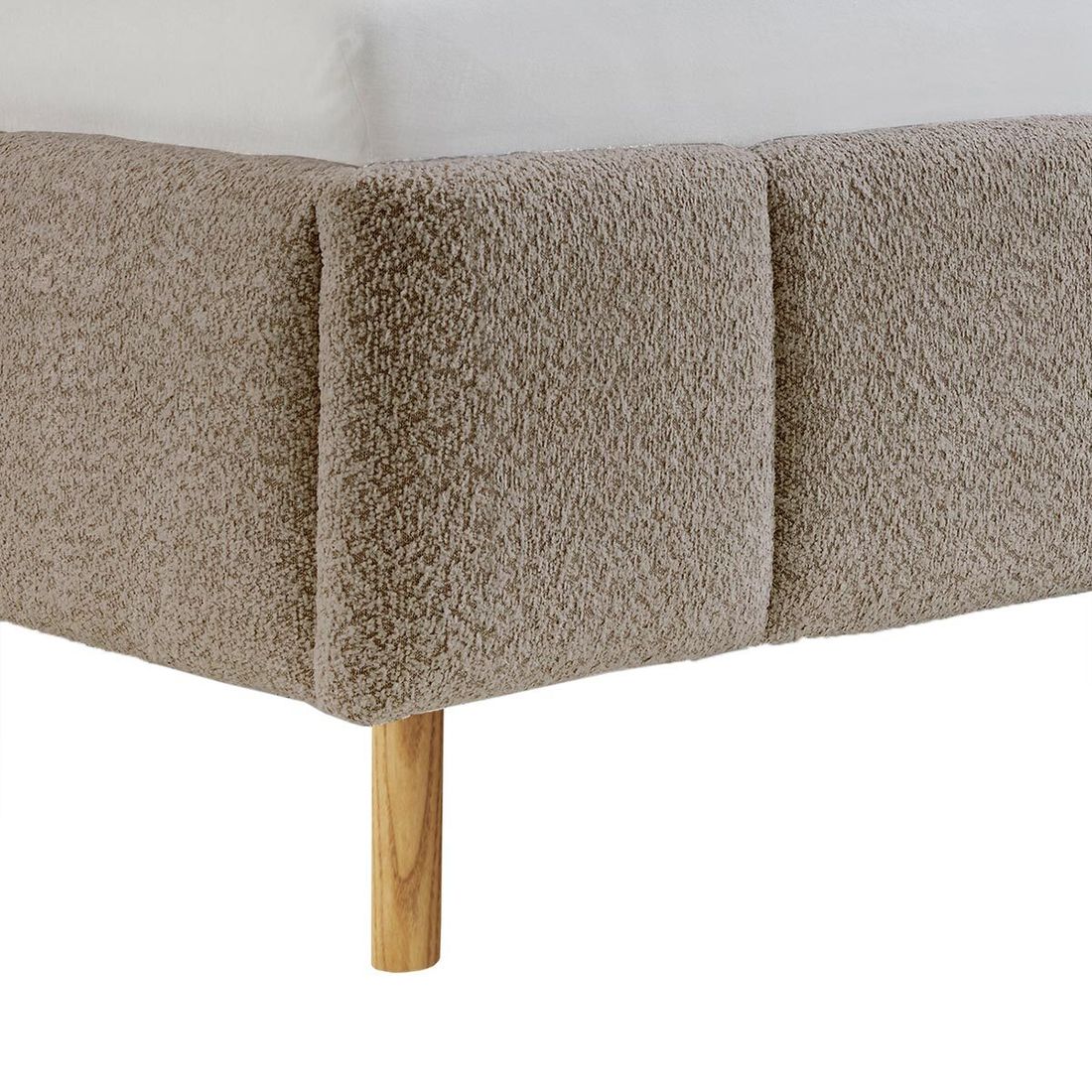 Polsterbett Mavio Komfort Bouclé mit Bettkasten und Lattenrost