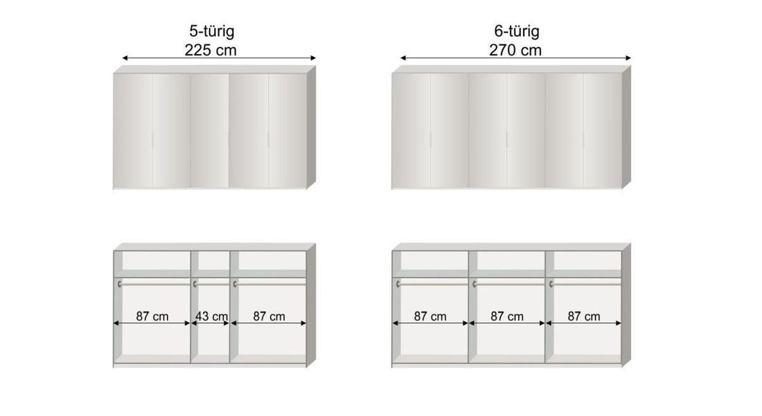 Drehtüren-Kleiderschrank Coreno Eiche Dekor