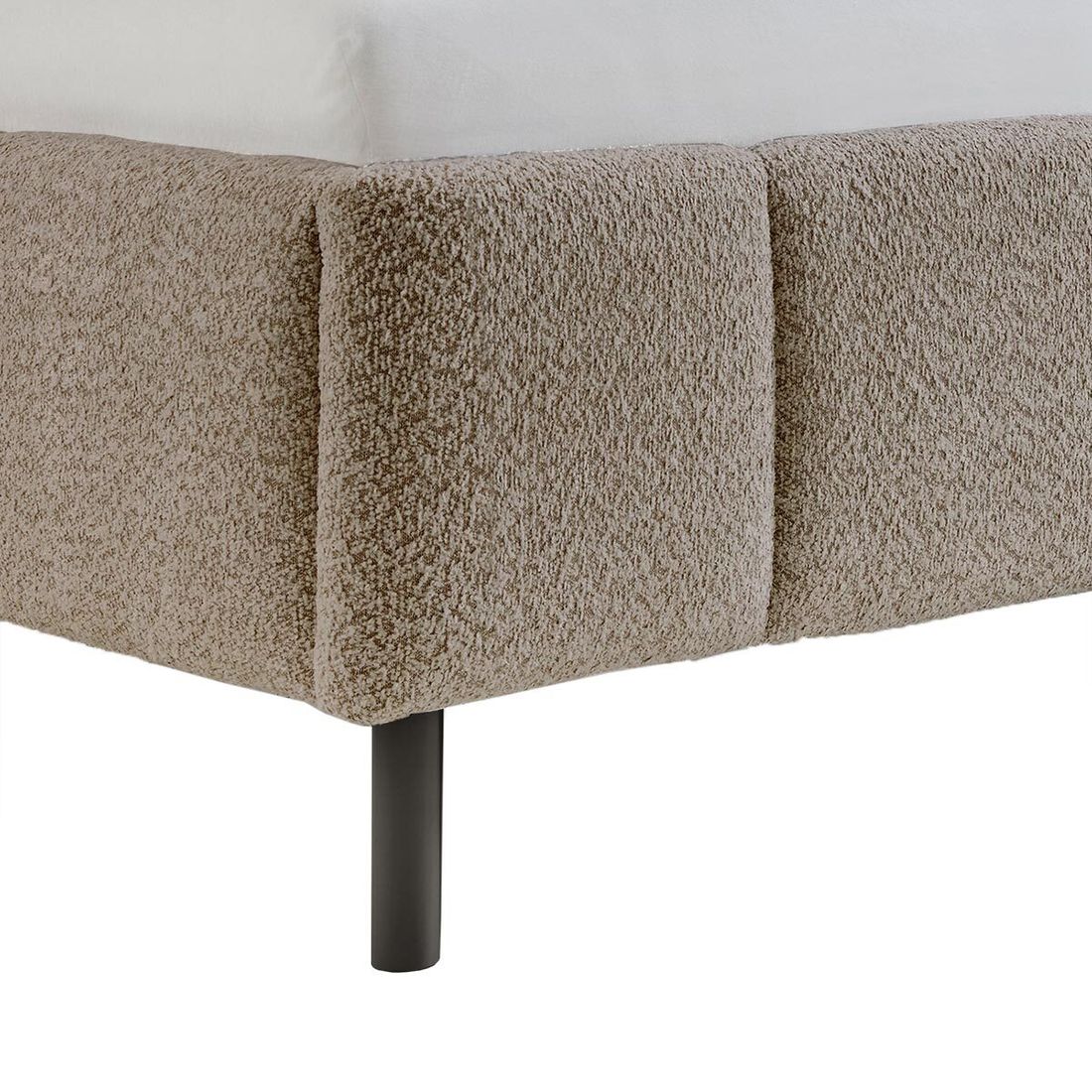 Polsterbett Marielle Komfort Bouclé mit Bettkasten und Lattenrost