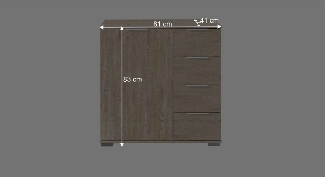 Kommode Sinello Eiche Dekor mit Schubladen