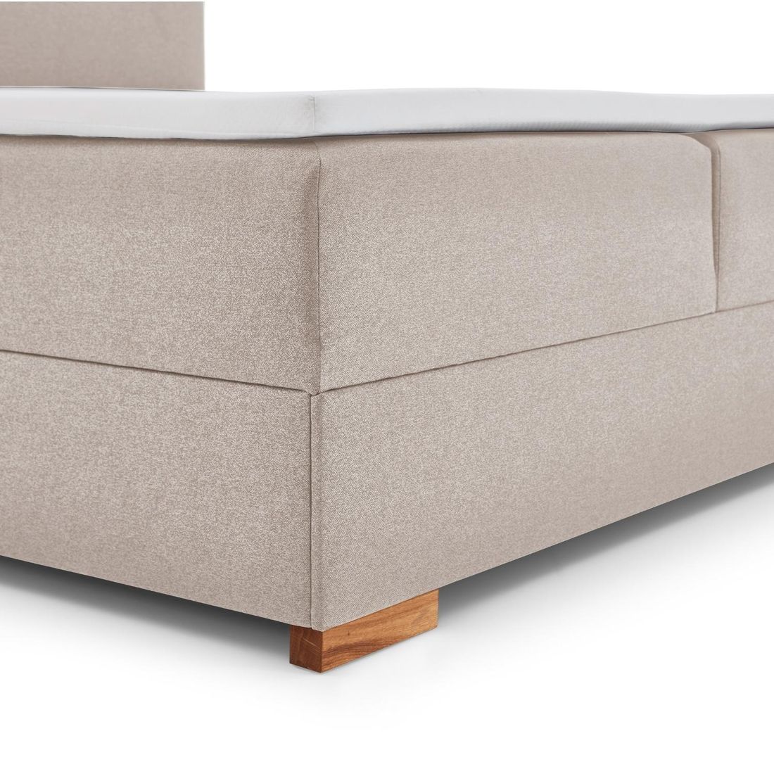 Boxspringbett Noar Webstoff mit Beleuchtung und Bettkasten
