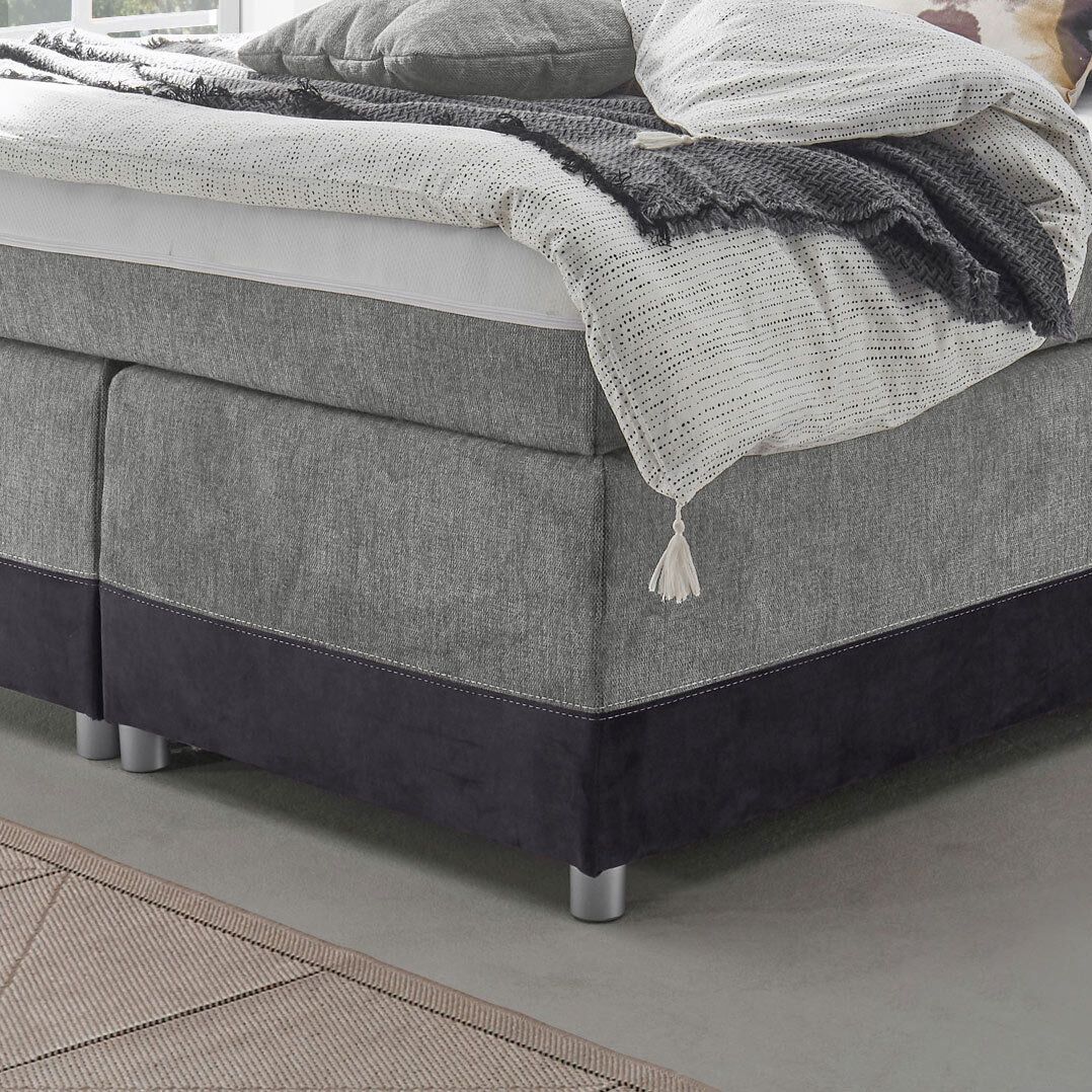 Boxspringbett Cody Webstoff mit Beleuchtung