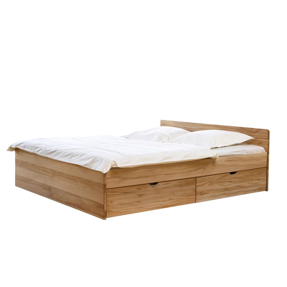 Bett Norwegen Komfort Kiefer/Kernbuche Massivholz mit Schubkasten