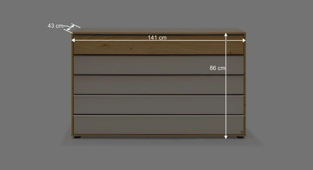 Musterring Sideboard Savona 2.0 Eiche teilmassiv mit Schubladen