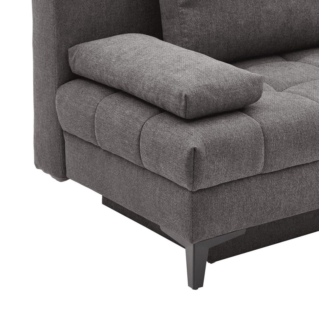 Schlafsofa Pasqua Velours mit Lattenrost und Bettkasten