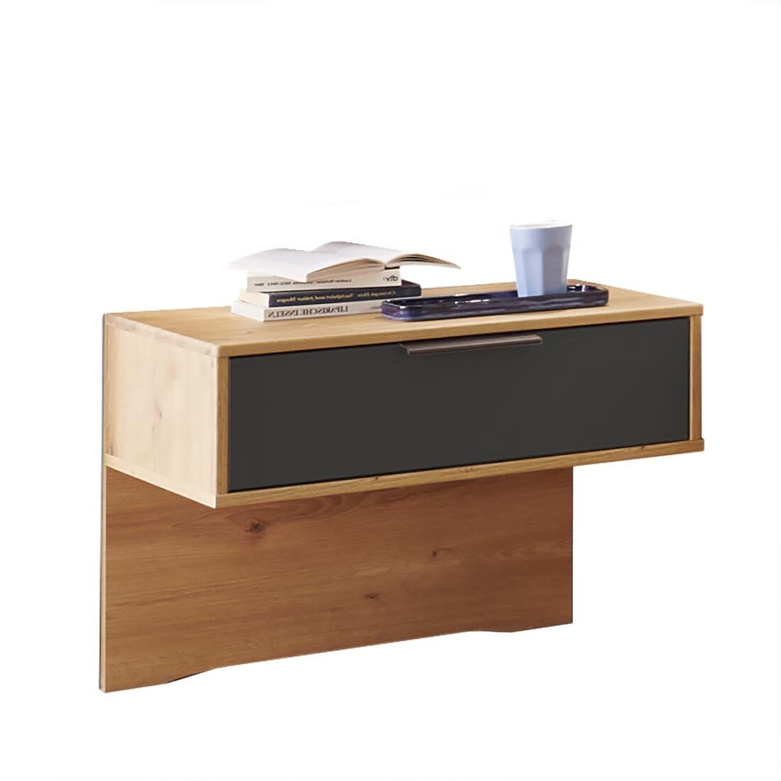Schwebenachttisch Zenya Eiche Dekor H 48cm