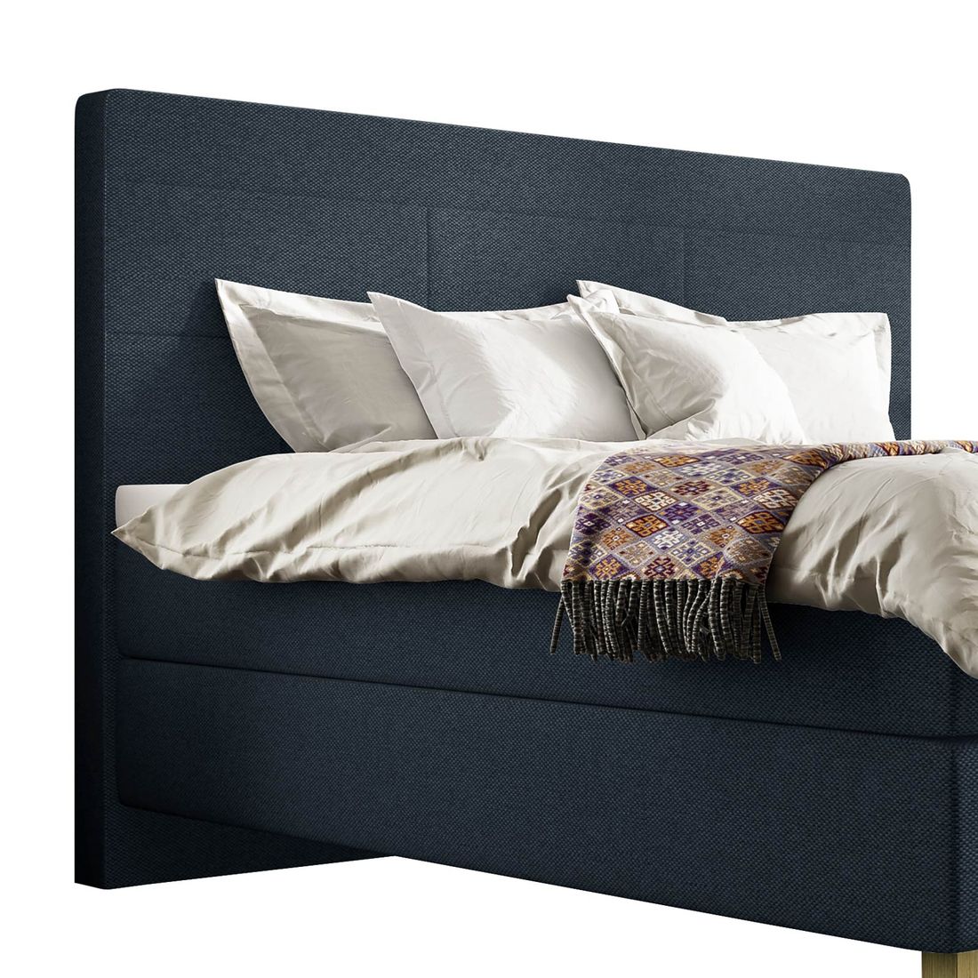 SCHLARAFFIA Boxspringbett Verdi Microvelours/Webstoff