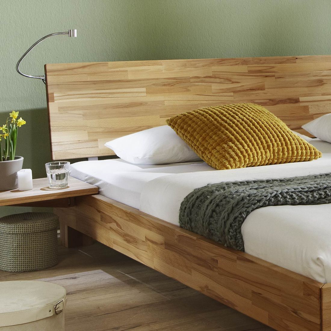 Bett Lesina Buche Massivholz