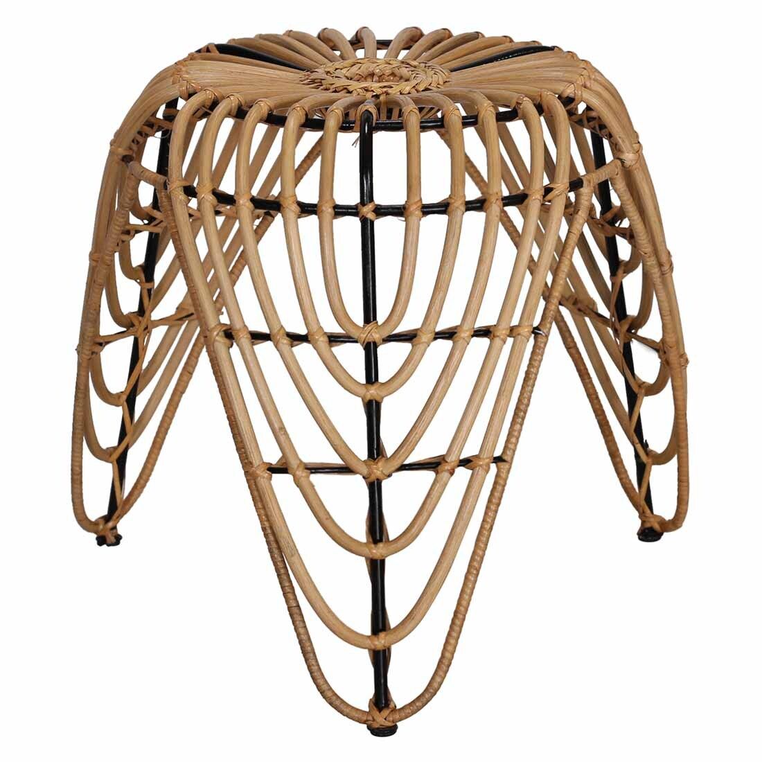 Rafia Rattan Beistelltisch 53x52cm
