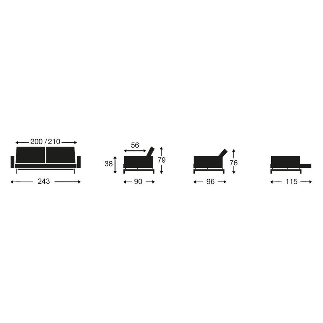 Schlafsofa Gerrard Webstoff