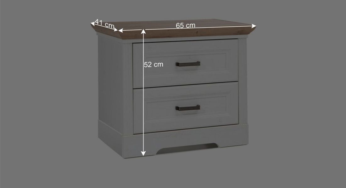 Nachttisch Vacaria Pinie Dekor H 52cm