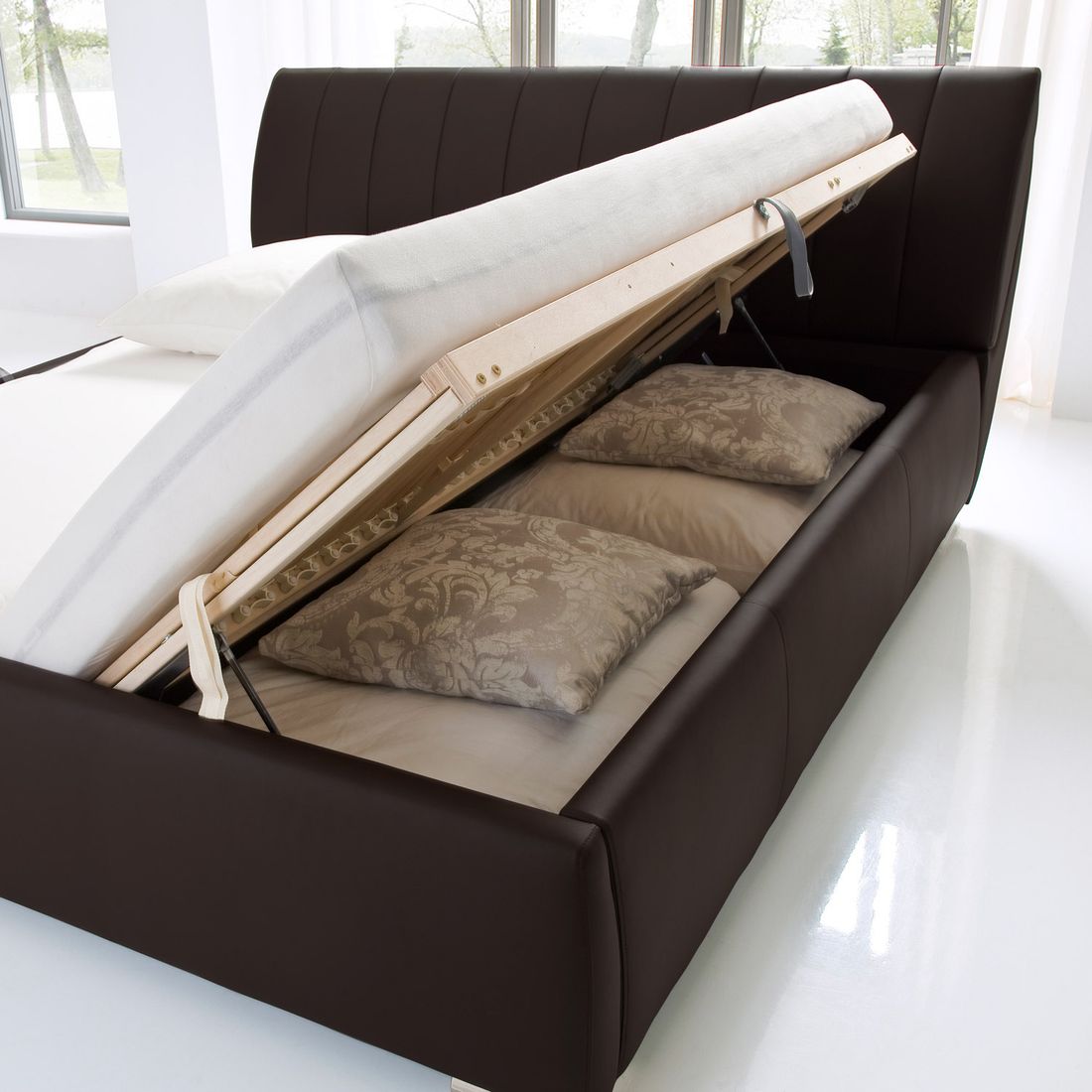 Polsterbett Lewdown Komfort mit Bettkasten und Lattenrost