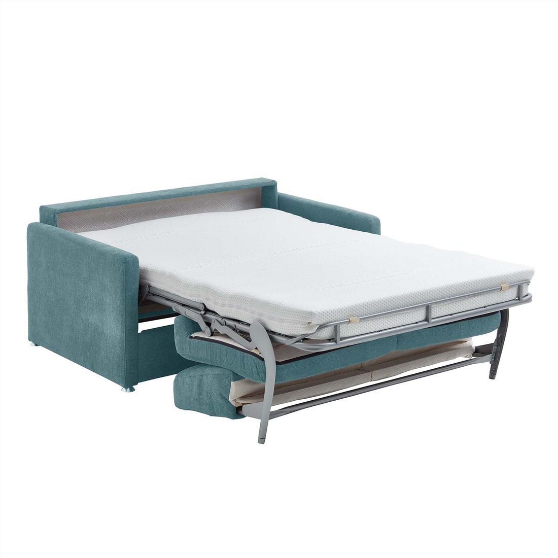 Schlafsofa Tullia Webstoff/Velours mit Lattenrost