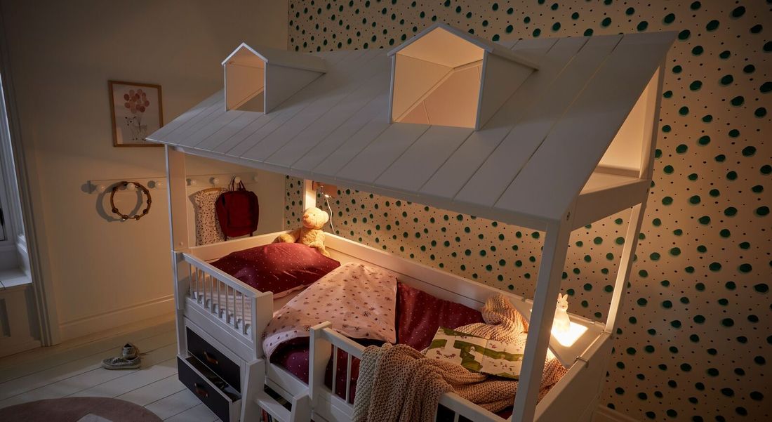 LIFETIME Hausbett Beachhouse Kiefer Massivholz mit Lattenrost