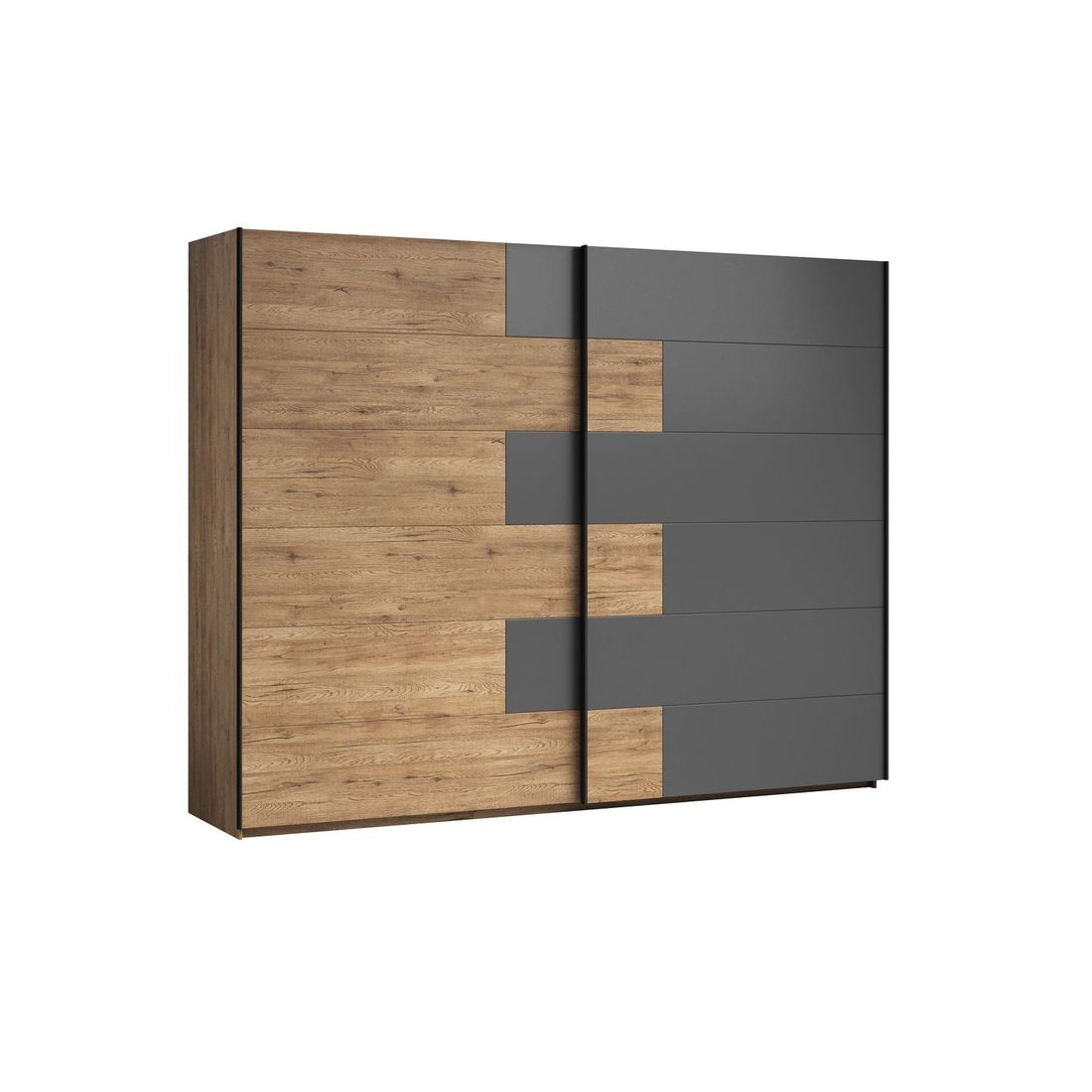Schwebetüren-Kleiderschrank Igneo Eiche Dekor