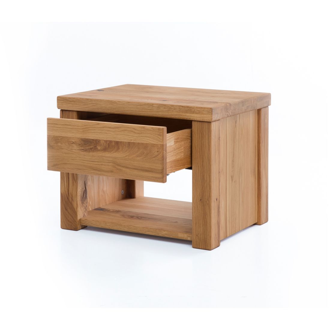 HOMELIV. Nachttisch Areska Wildeiche Massivholz H 40cm