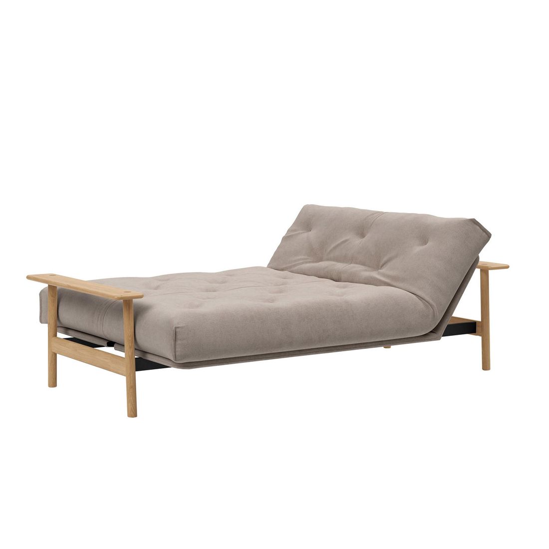 Schlafsofa Emmich Webstoff/Cord mit Lattenrost und Stauraum