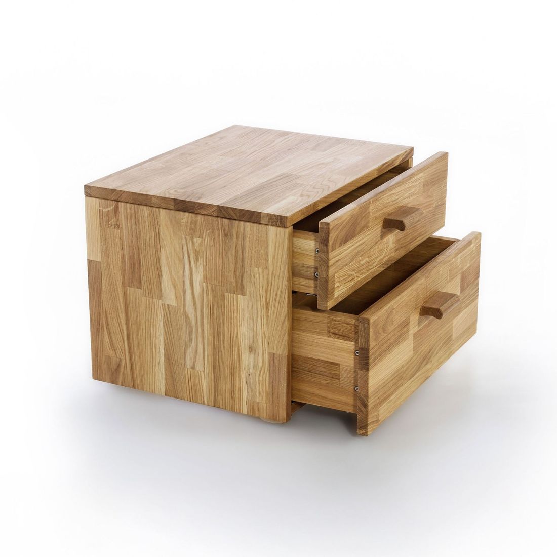 HOMELIV. Nachttisch Sumak Wildeiche Massivholz H 38cm