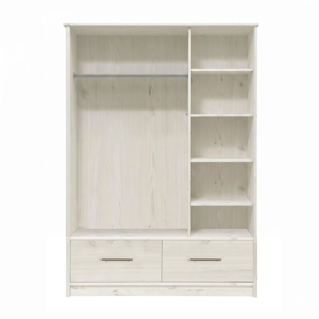 Schiebetüren-Kleiderschrank Kids Paradise Kiefer Massivholz mit Innenausstattung H 200cm