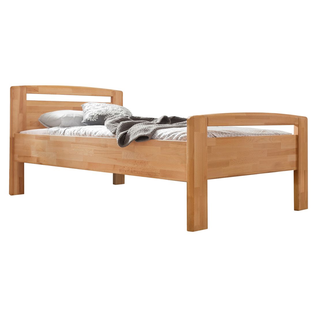 HOMELIV. Seniorenbett Luise Komfort Kernbuche Massivholz