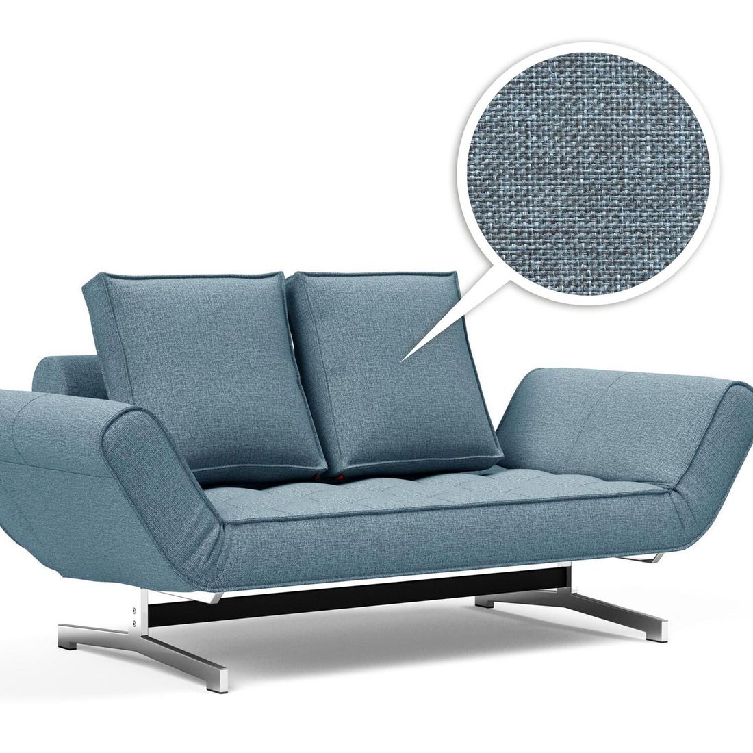 Schlafsofa Lampard Webstoff 210x93x67 cm