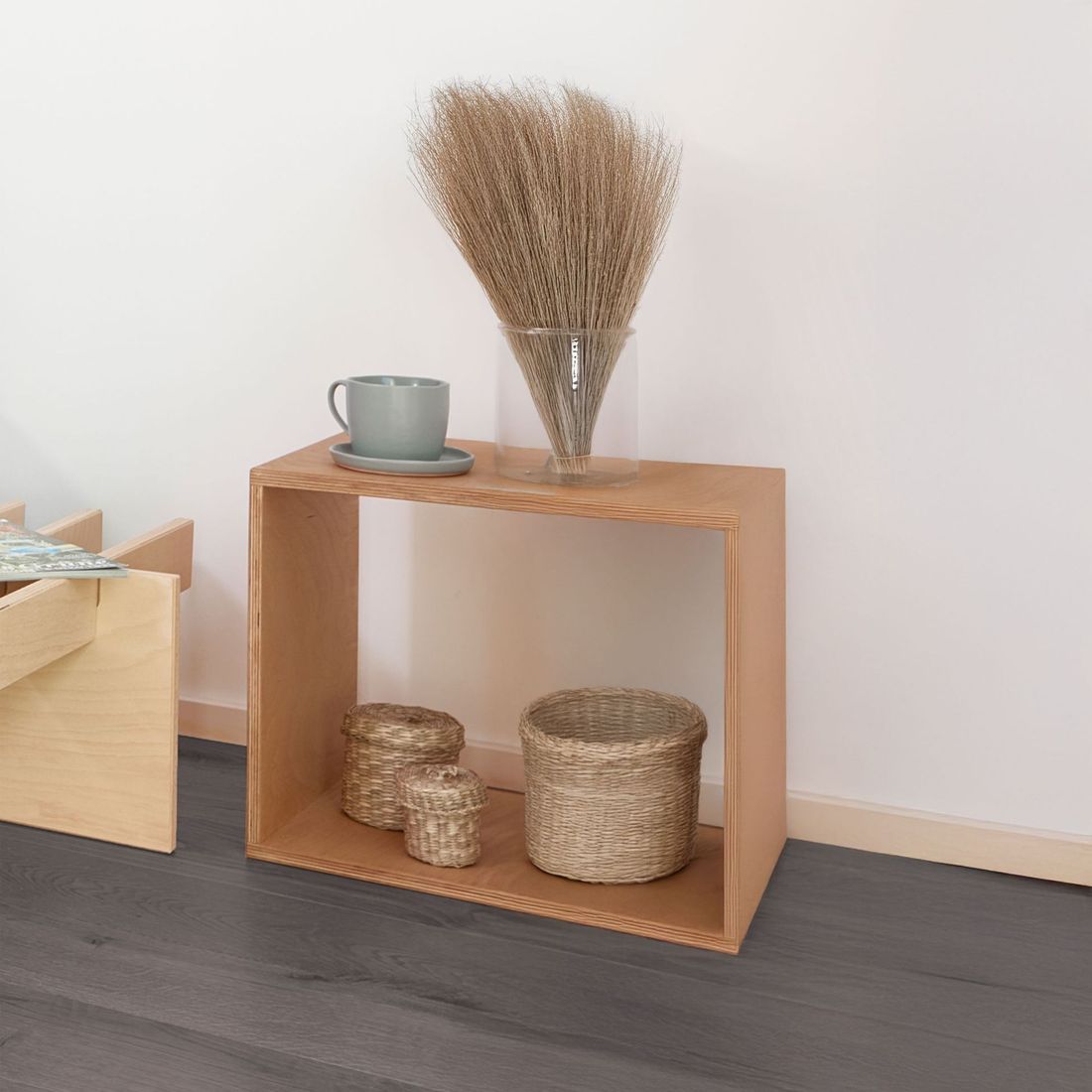 Tojo Nachttisch Cube Buche Massivholz H 35cm