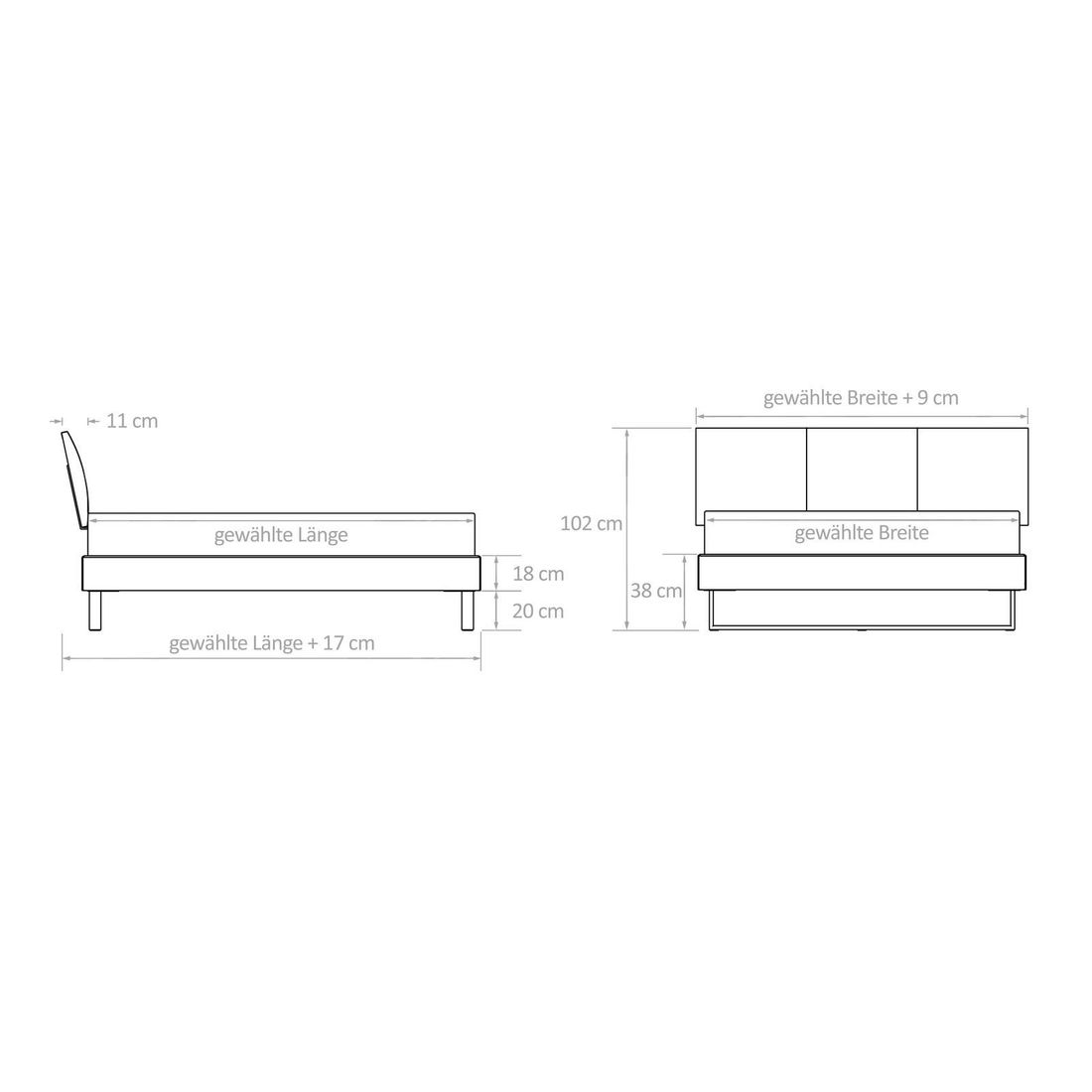 Boxspringbett Agia Buche Massivholz