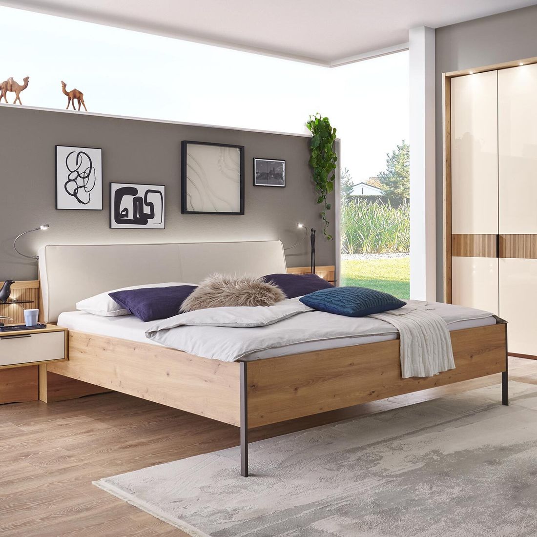 Bett Solya Komfort Eiche Dekor