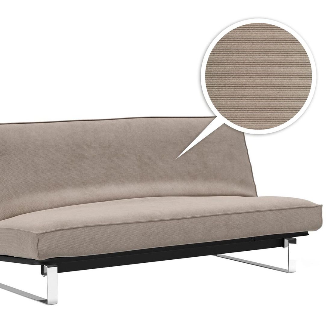 Schlafsofa Astoria Cord mit Lattenrost und Aufbewahrungstuch